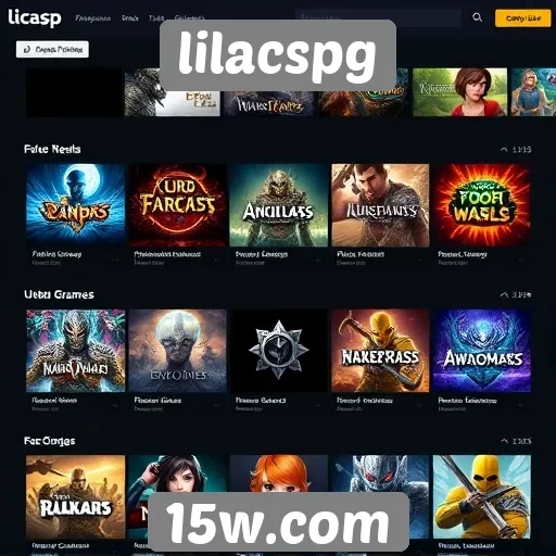 categorização de jogos no lilacspg facilita navegação