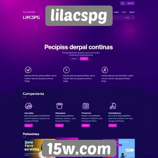 Overview das funcionalidades do site lilacspg